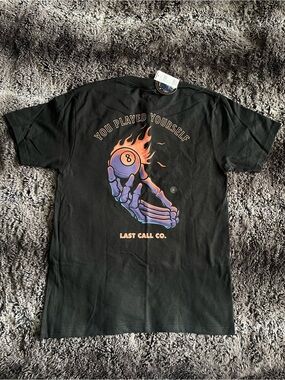 NWT NEW Tilly’s Last Call Co You Played Yourself Skeleton Hand Billiard Ball S